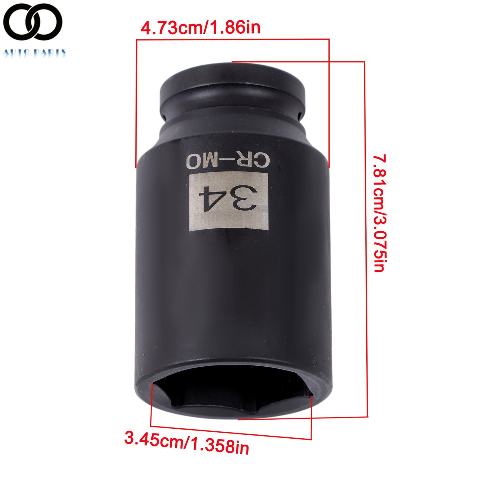 4pc 12 POINT 1/2″ Dr Deep Spindle Axle Nut Socket Set METRIC 30mm 32mm 34mm 36mm