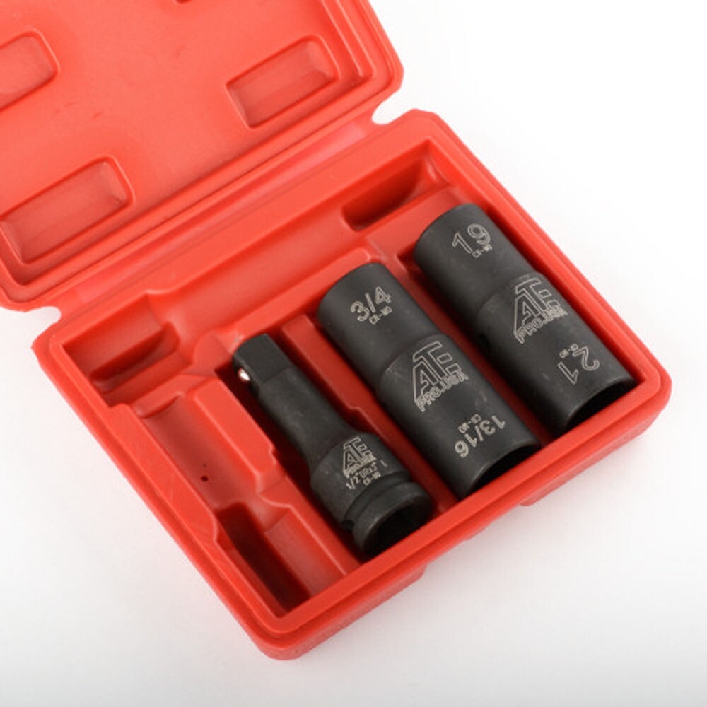 3pc 1/2″ Dr. Flip Impact Socket Set AUTO CAR RIMS TIRES LUG NUTS Shop Tools