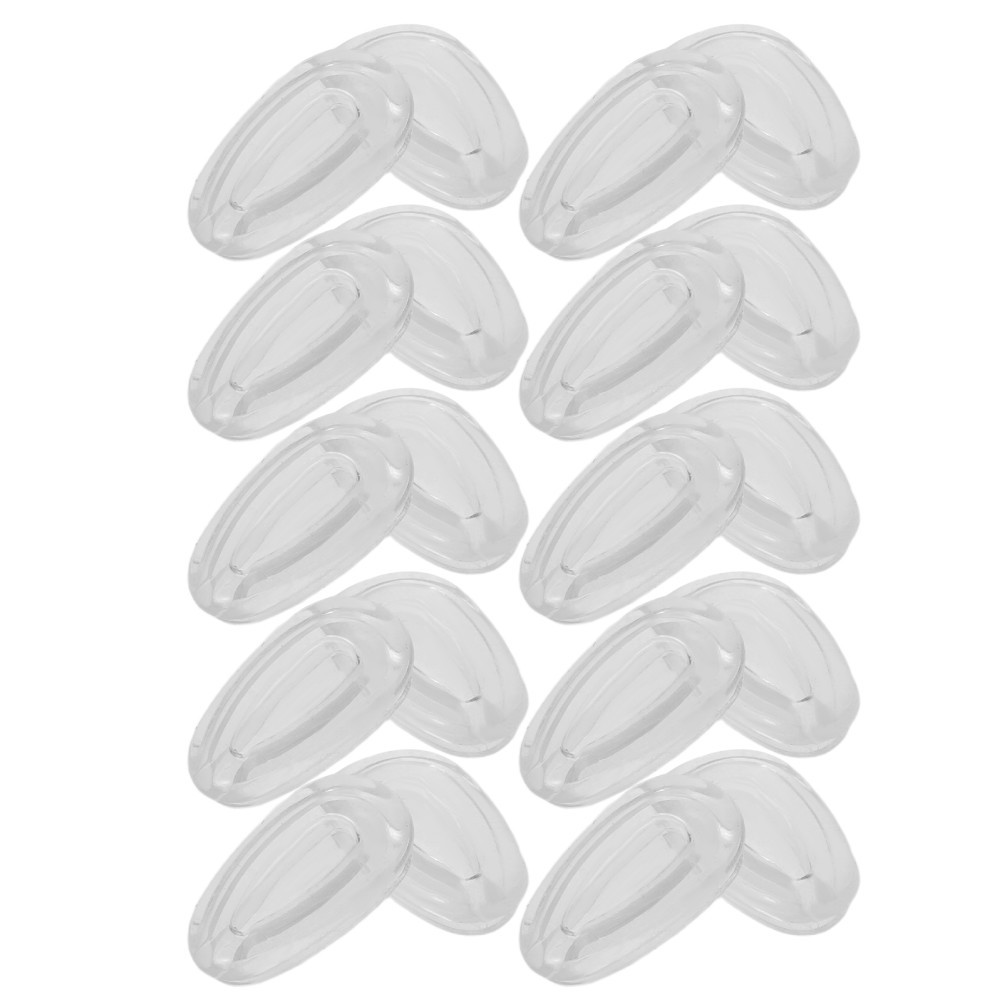 10 Pairs Transparent Silicone Nose Pads For Glasses Eyewear Nose Bridge Support