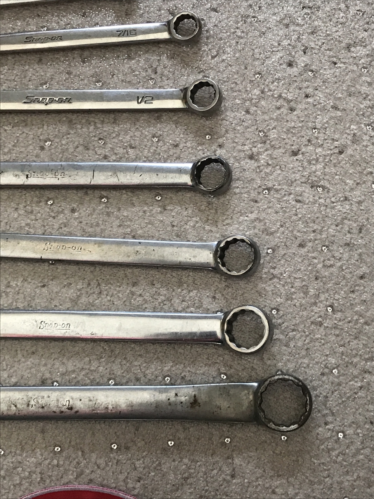 8 Pc Set Snap-on Tools SAE 12 Pt Standard Combination Wrenches OEX26-OEX110