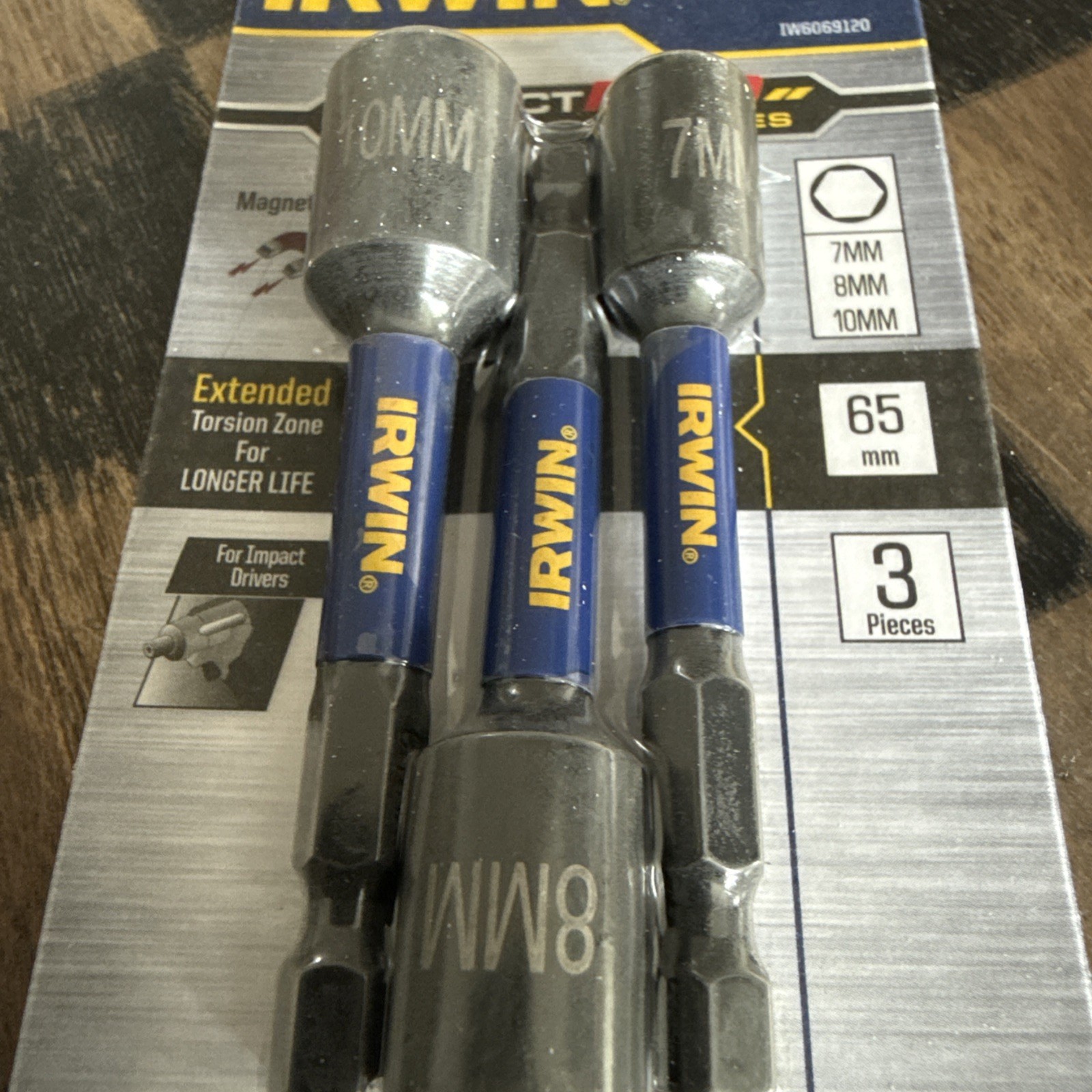 IRWIN IW6069120 – Impact Pro nutsetter set 3 pcs – 7mm , 8mm , 10mm