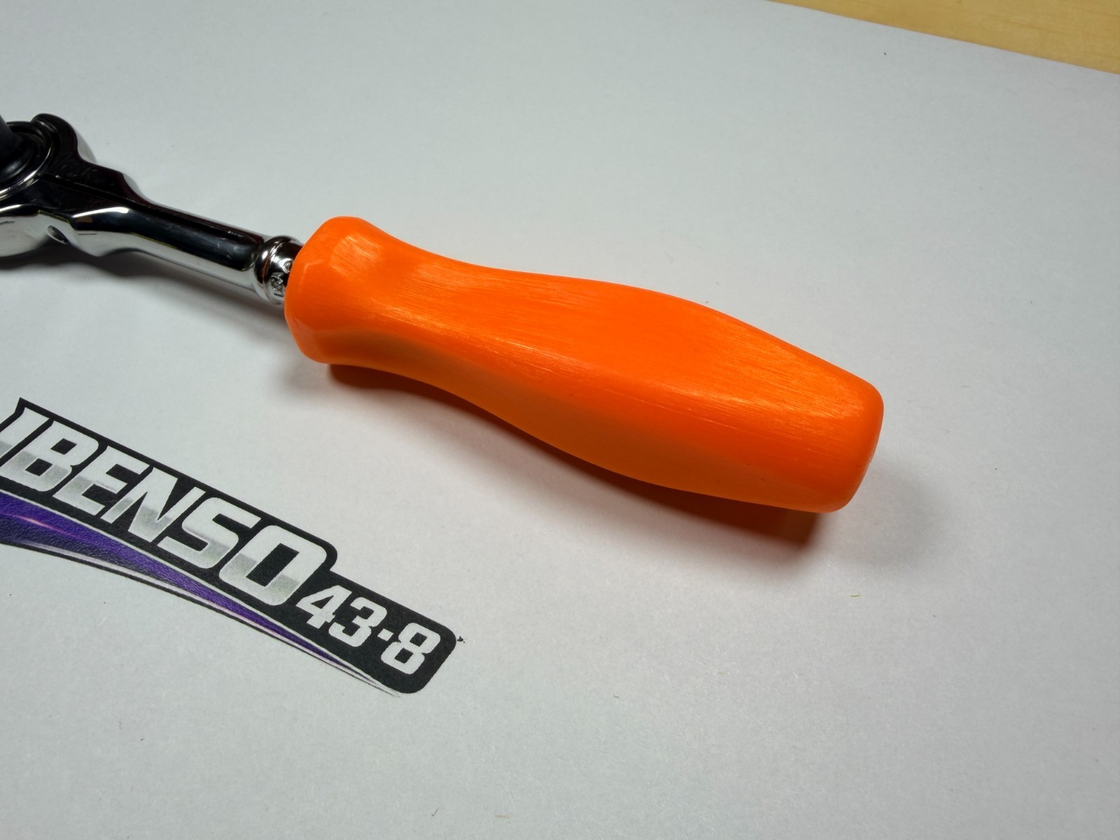 Snap-on Tools NEW ORANGE 1/4″ Hex Hard Grip Swivel Head Bit Ratchet THNFDM72O