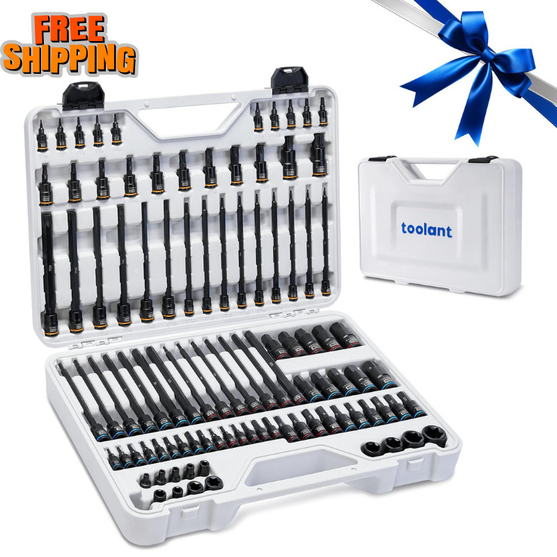 Toolant 98 PCS master allen and,Torx Bit Socket Set, Hex/Torx/E-torx Bit Set,1/4