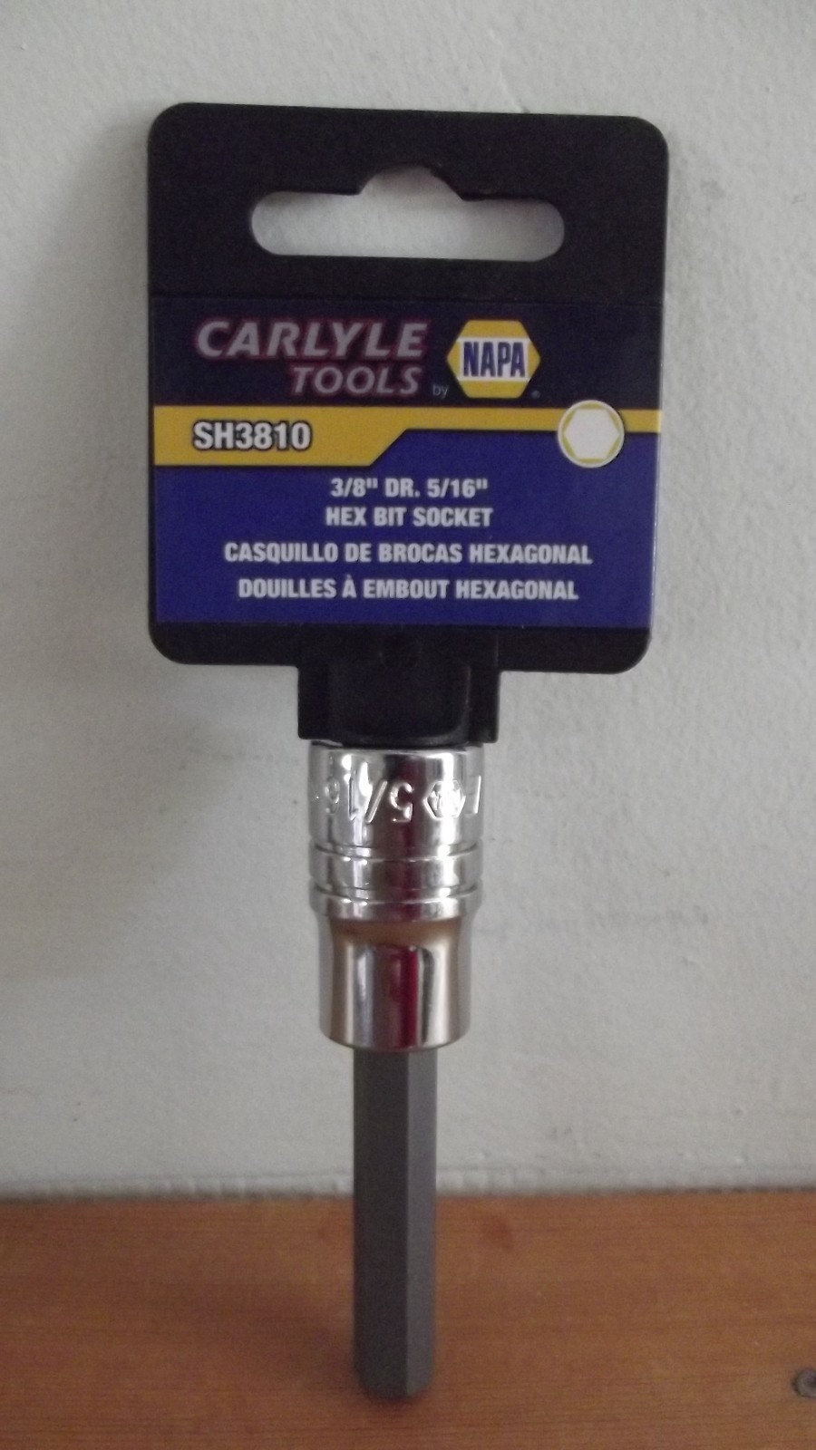 Napa Carlyle Tools 3/8″ Drive Hex Bit Socket 5/16″ SH3810