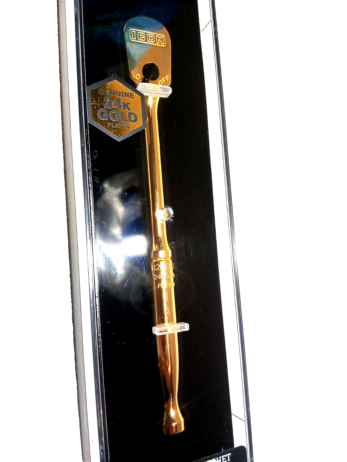 (2@) ICON 3/8″ & 1/4″ Drive Pro Ratchet 24K Gold Plated 90 Tooth Special edition