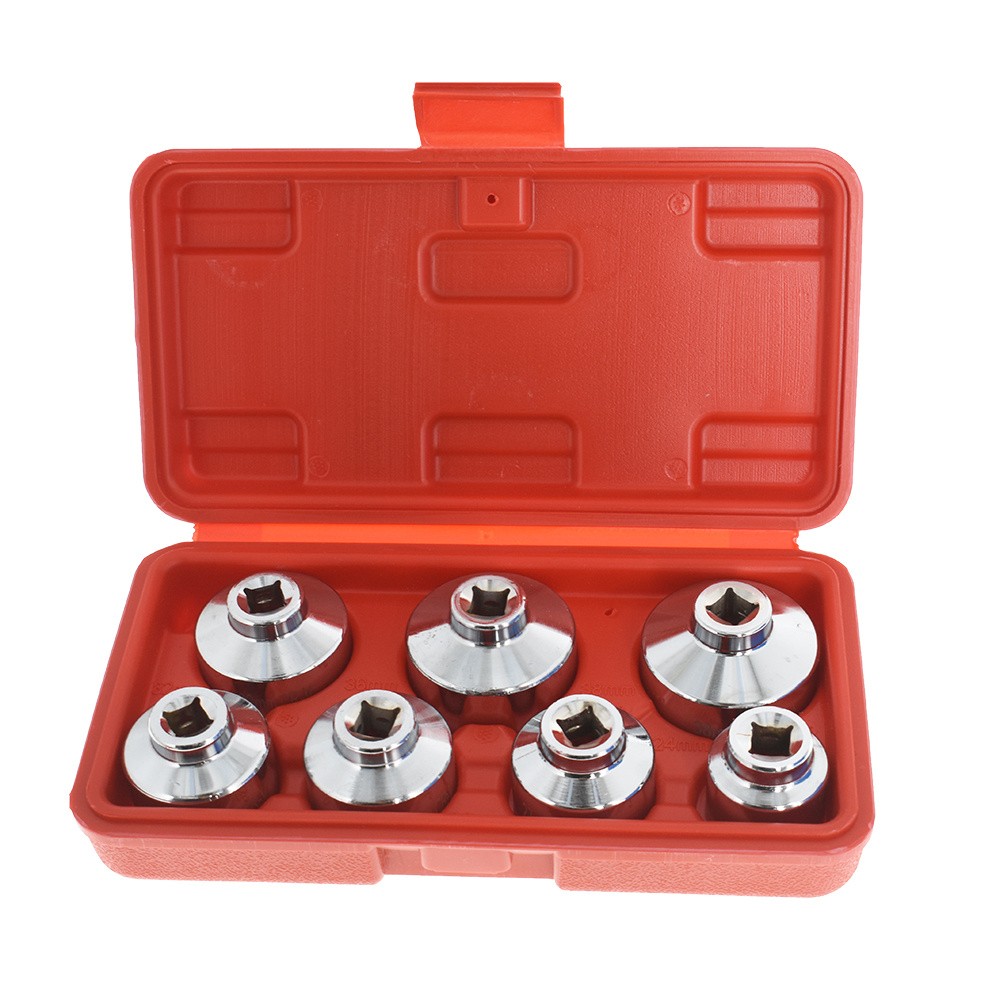 LABLT 7 Oil Filter Cartridge Socket Wrench Hex Key Metric 24/27/29/30/32/36/38mm