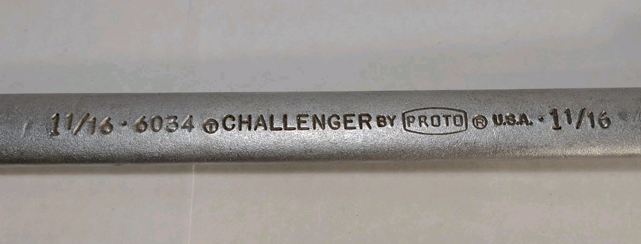 Challenger By Proto Combination Wrench 1- 1/16″ Made In USA 6034