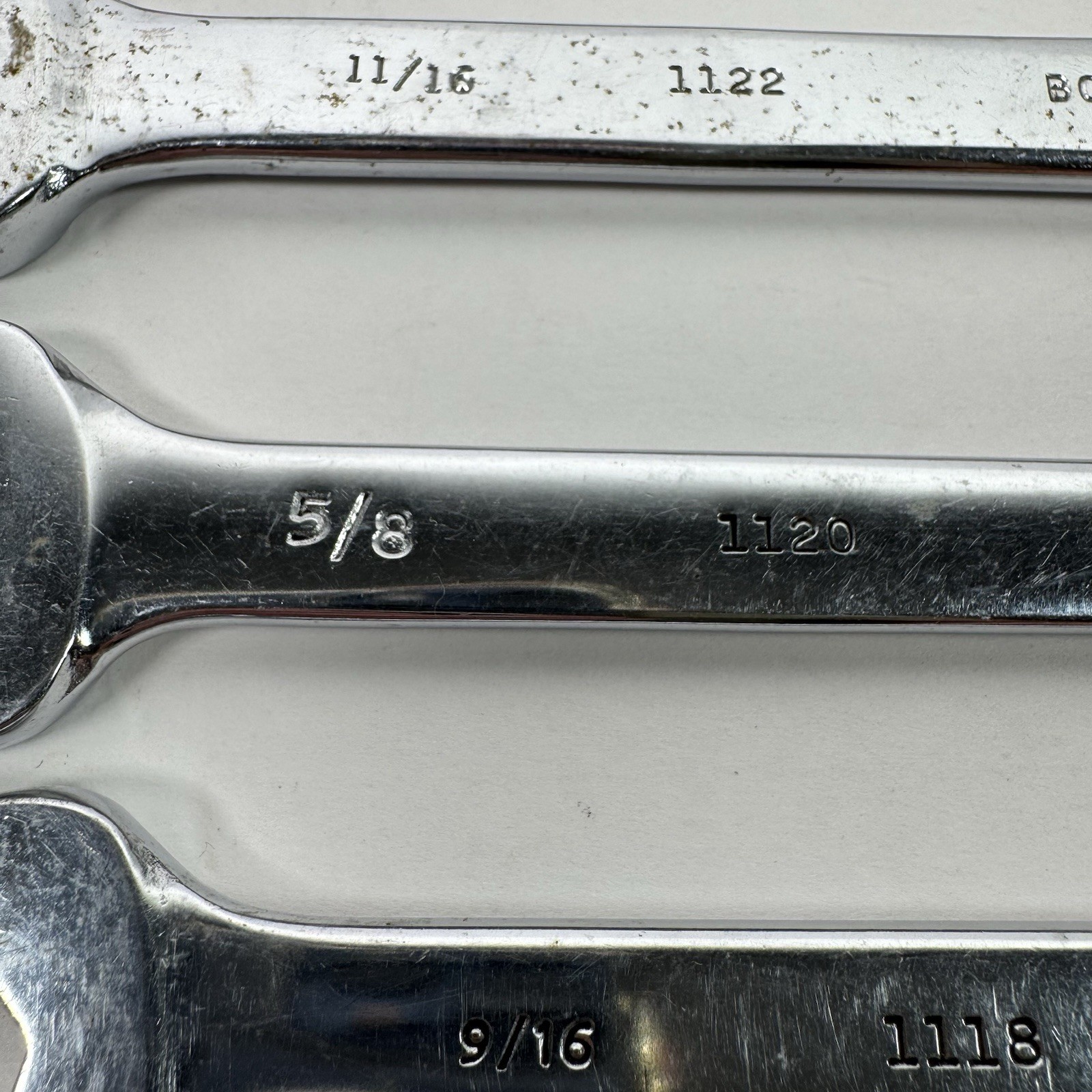 Vintage Bonney USA Combination Wrench Lot 8 SAE 3/8-15/16 Made in USA