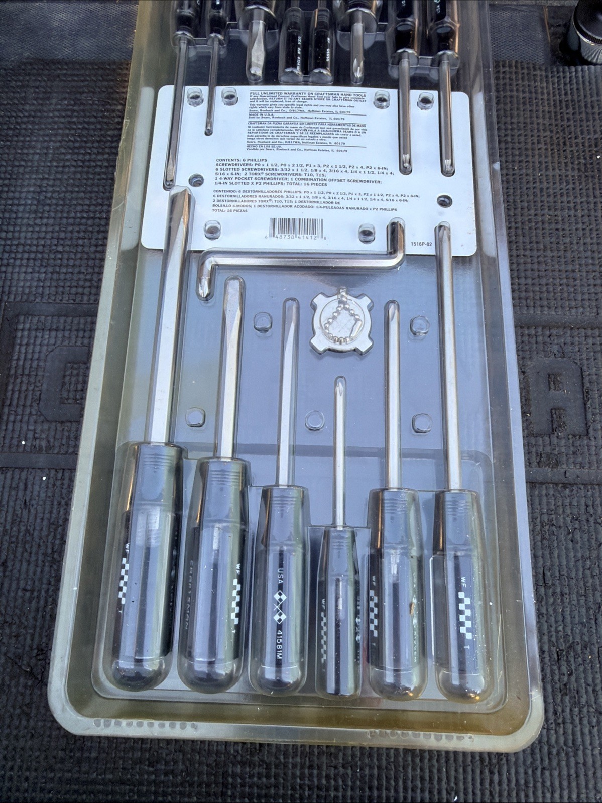 **RARE** Sears Craftsman USA NOS 16pc Motorsports NASCAR Screwdriver Set 41412 5