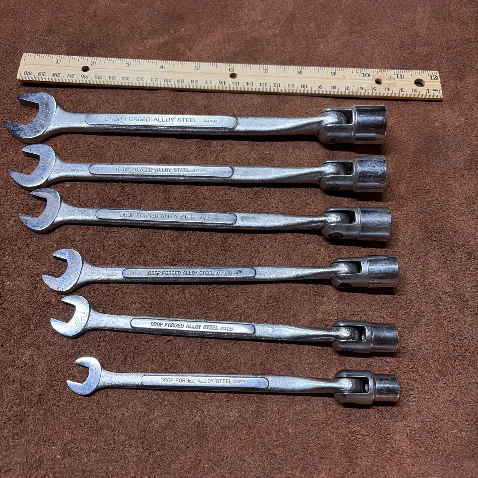 Allenite 3/8″ to 3/4″ SAE 12 PT Saltus Flex Combo Wrench Socket Set Rare Japan