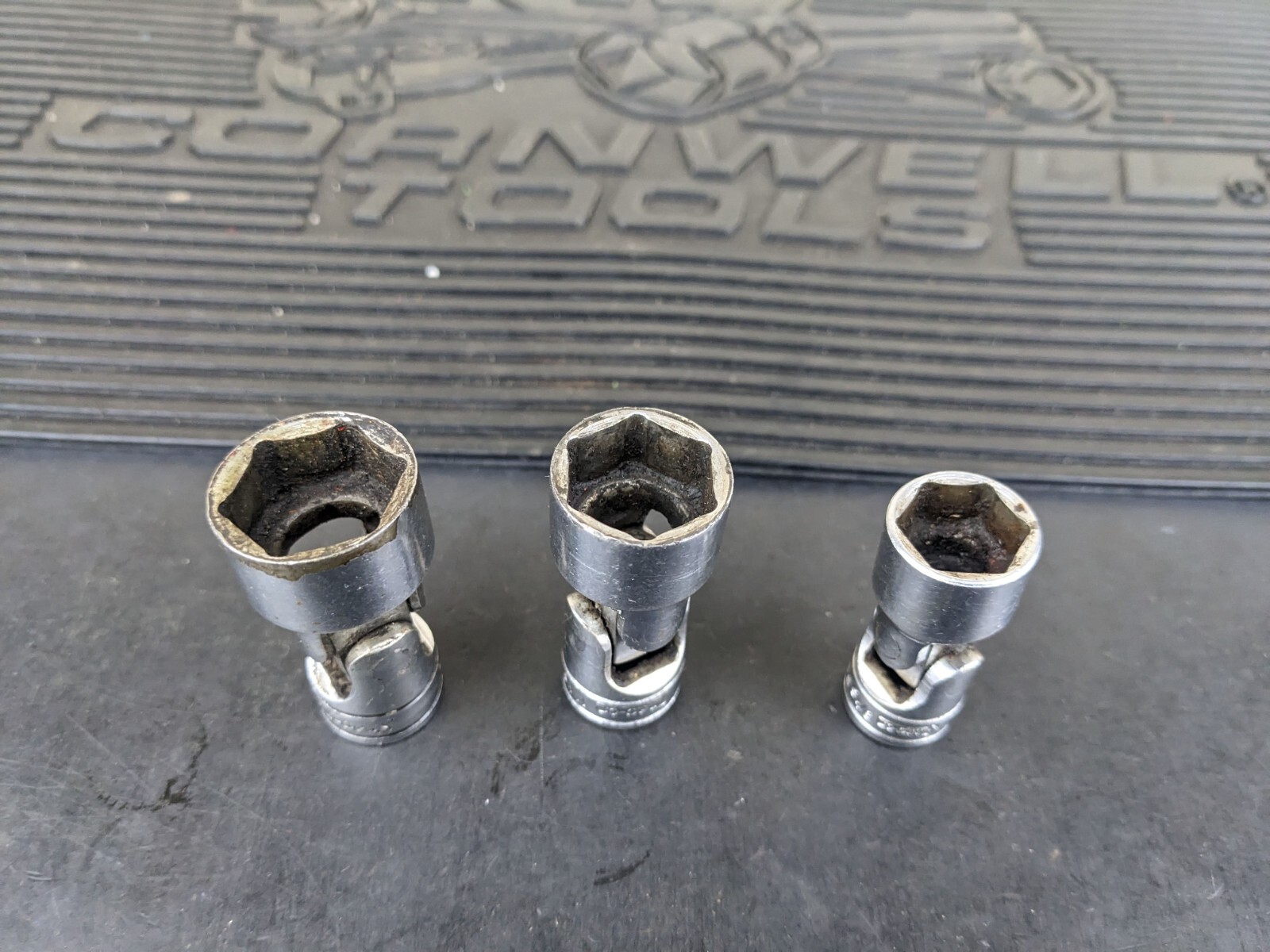 #ba511 Snap On Chrome 6PT Shallow Socket FS18 9/16 FS22 11/16 FS24 3/4