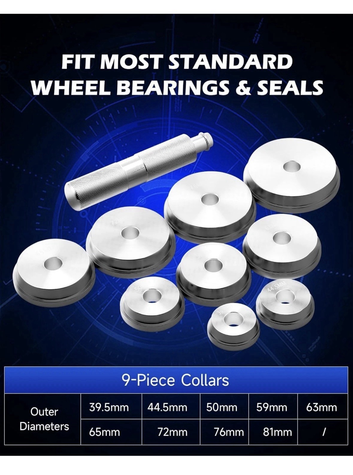 OMT 2 in 1 Bearing Press & Truck Hub Seal Tool Installer Kit Seal Driver