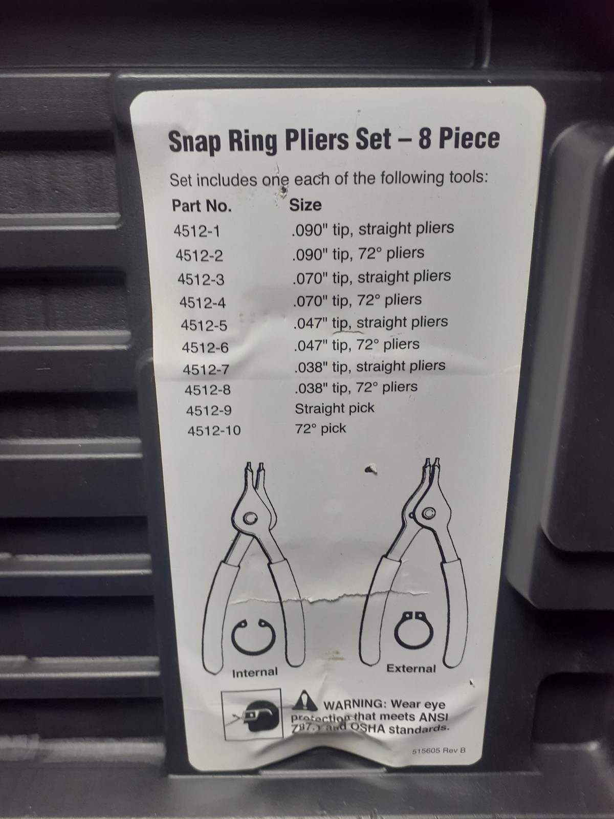 Stinger Snap Ring Pliers Set