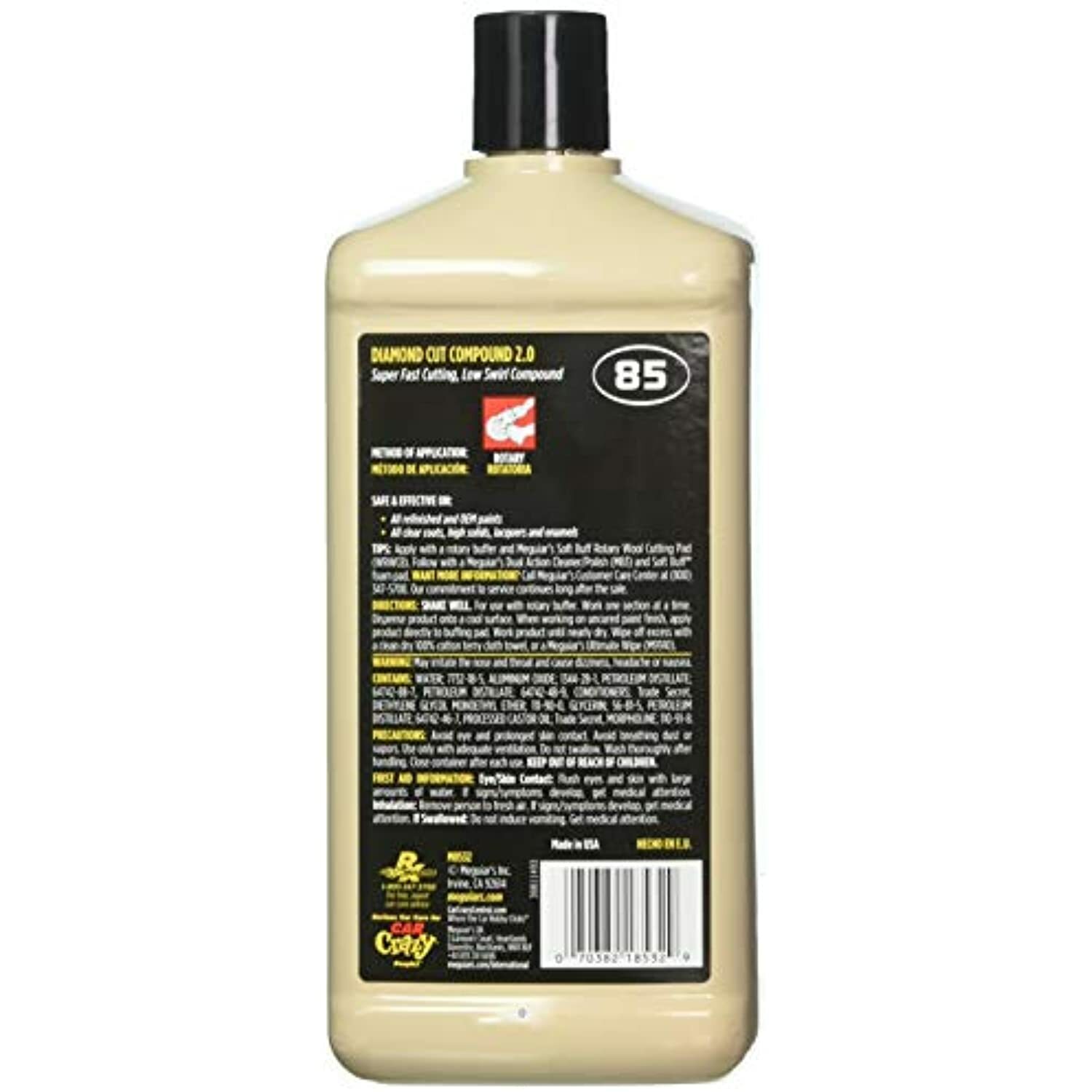 Meguiar’s M8532 Diamond Cut Compound, White, Standard
