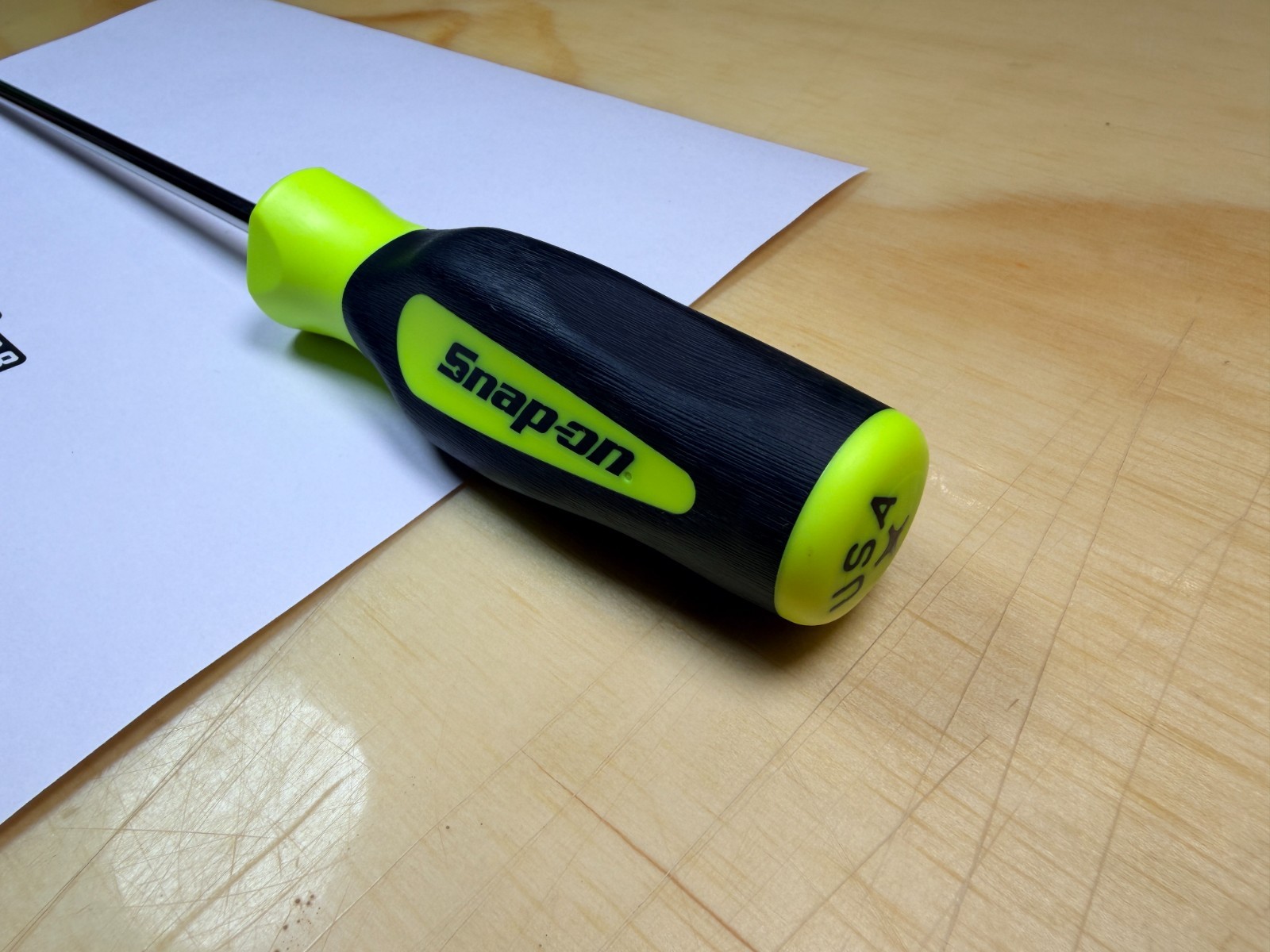 Snap-on Tools HI-VIZ #2 Phillips Soft Grip Cabinet Tip Screwdriver SGDP122BHV