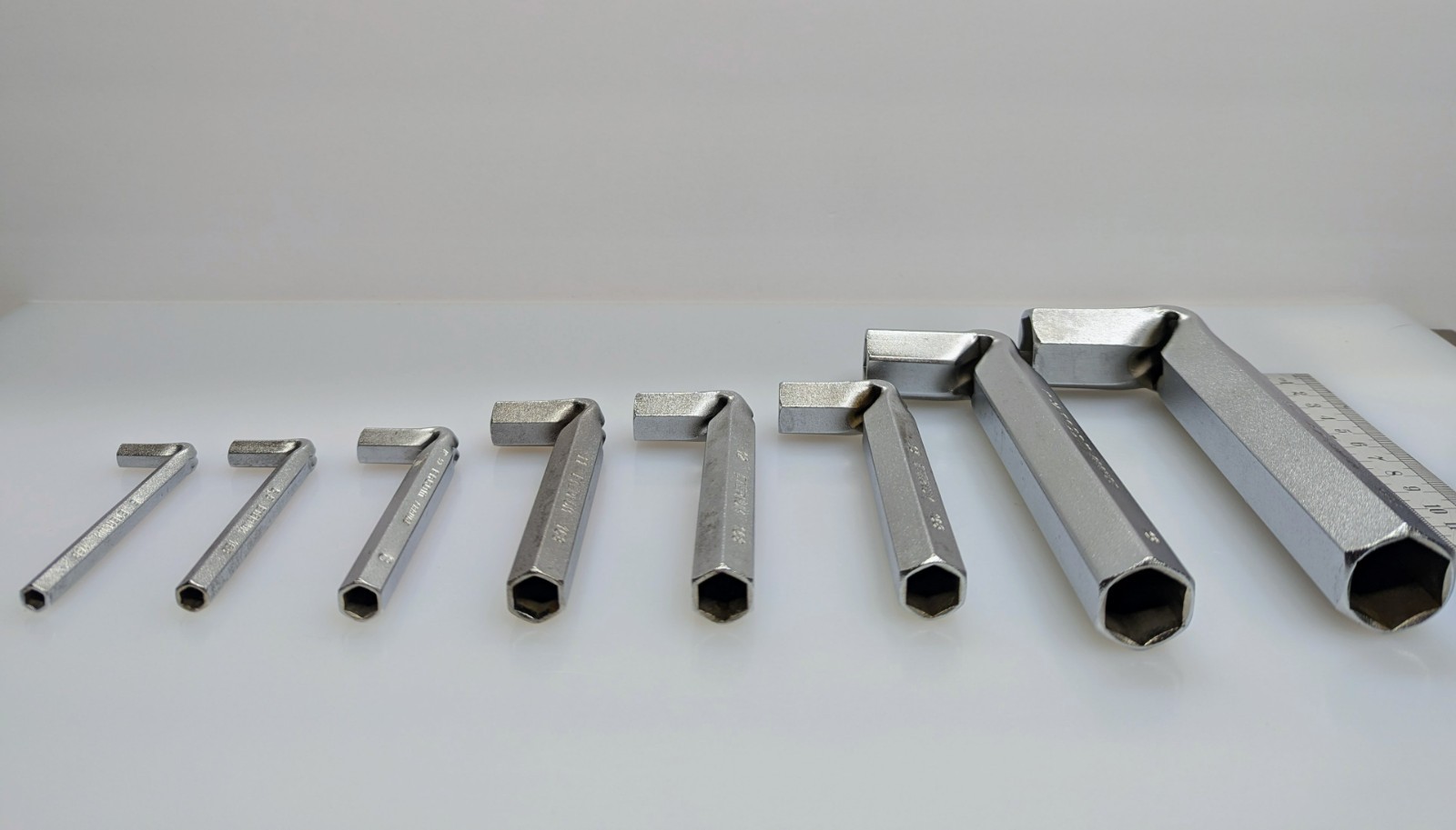 8 FACOM & ETERNUM L-Shape Hex Wrenches Sizes: 5, 5.5, 8, 11, 12, 13, 19, & 23mm