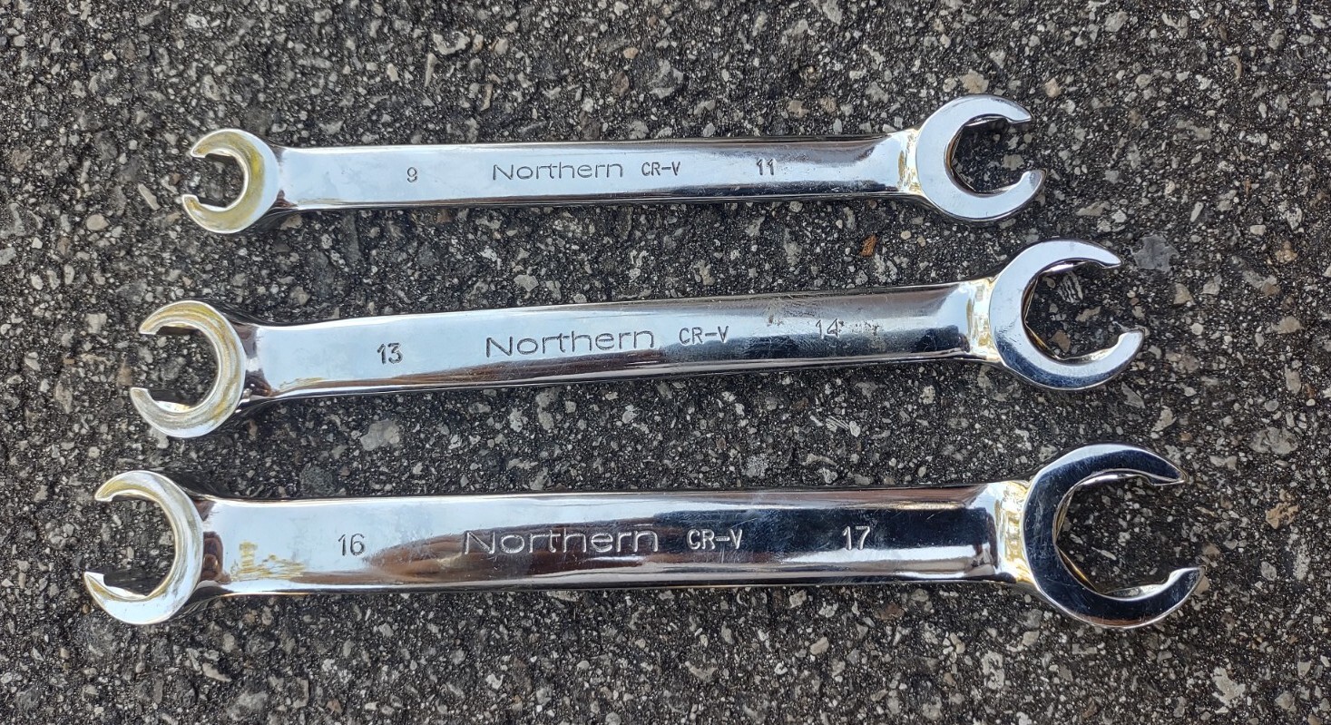 Northern CR-V Flare Nut Metric Wrench Wrenches Lot Of 3