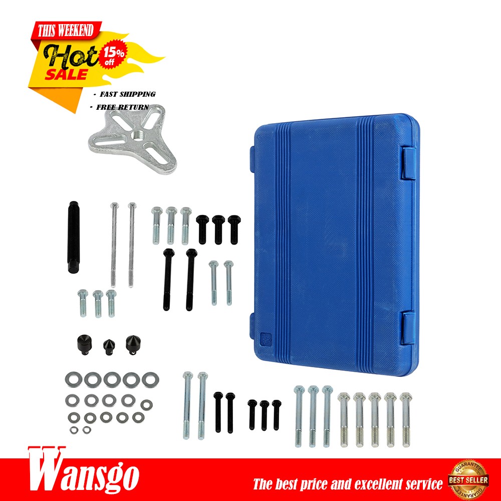 46PCS Harmonic Balancer Puller Set Steering Wheel Gear Puller Crank Shaft Pulley