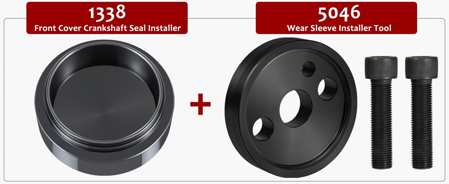 Front Cover Crankshaft Seal & Wear Sleeve Installer Tool Kit For Dodge Cummins 3