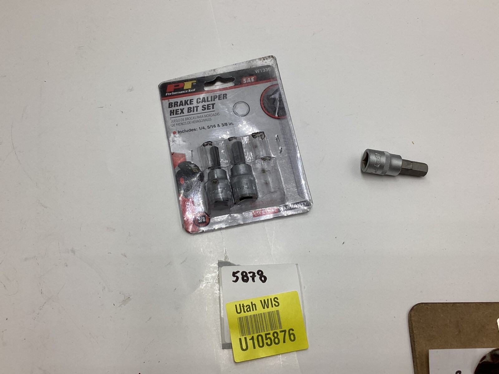 Performance Tool W1336 3-Piece Brake Caliper Hex Bit 1/4, 5/16 & 3/8 Inch
