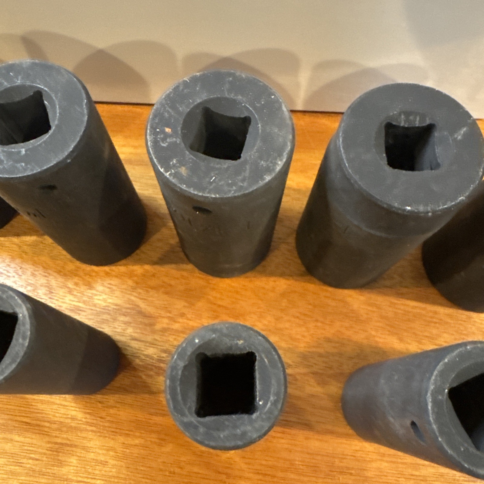 12 Pcs Pittsburgh Impact Socket Set 1/2″ Drive 7/16 to 1-1/4″ 6 Point Great Cond