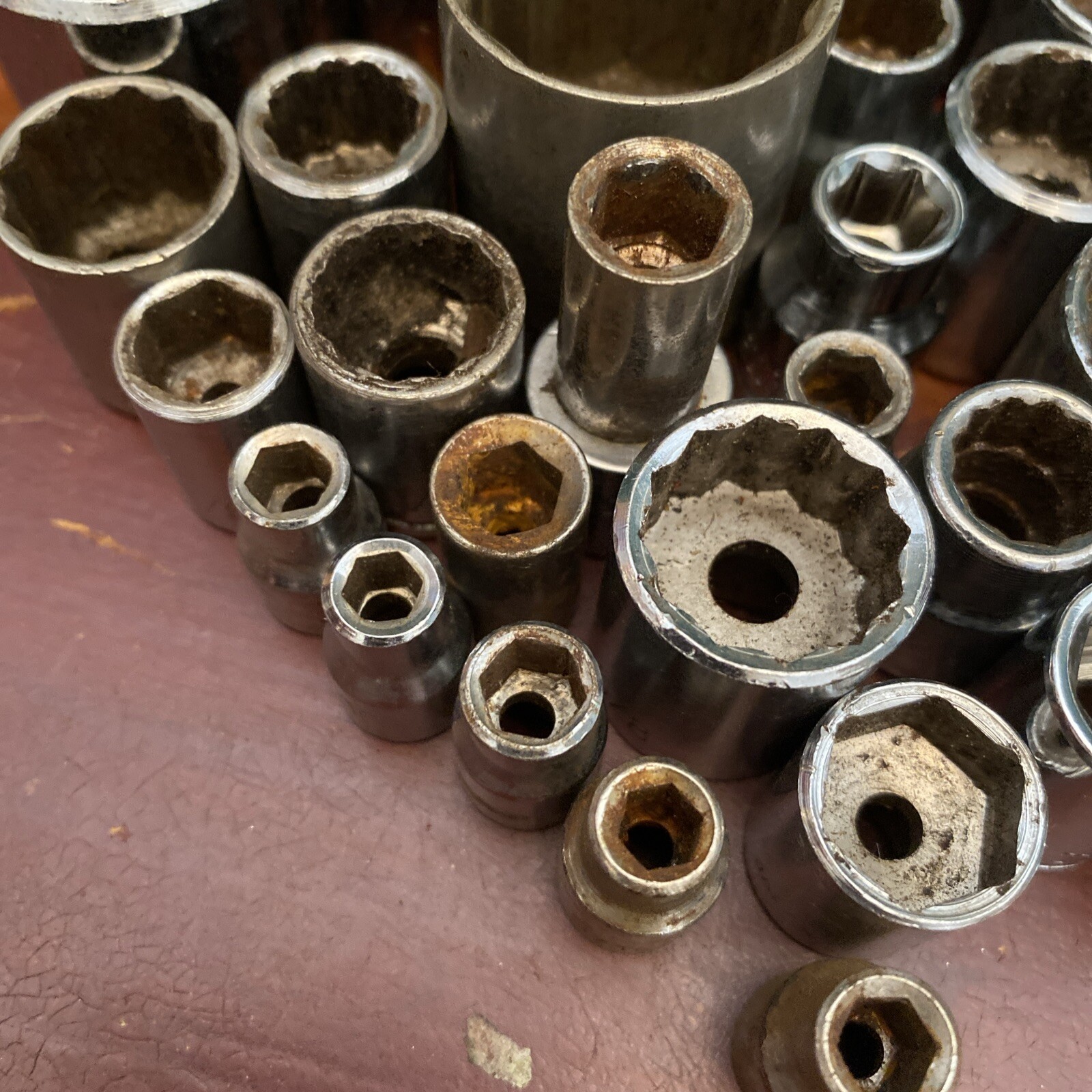 Big Socket Lot Of 64 Assorted Sizes & Brands Metric & SAE Japan Taiwan USA Tools