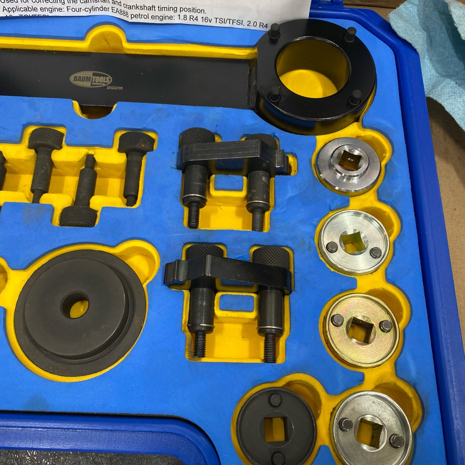 Baum Tools VW-Audi 1.8L/2.0L TFSi Turbo Timing Tool Set CAEB Chain Motor 2006-UP