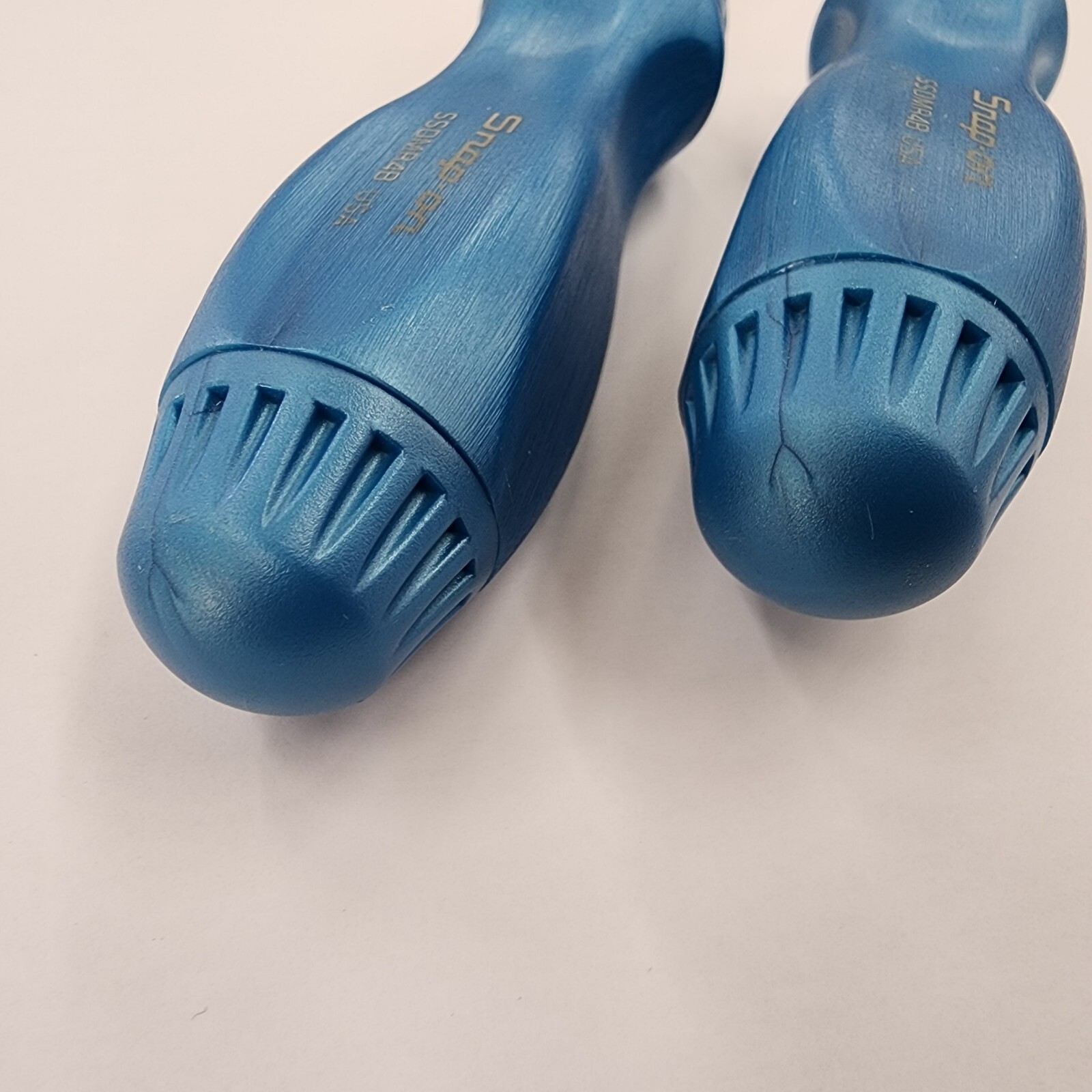 Snap-on Tools NEW 2pc PEARL BLUE Ratcheting Screwdriver Set SSDMR4BPB SSDMR8APB