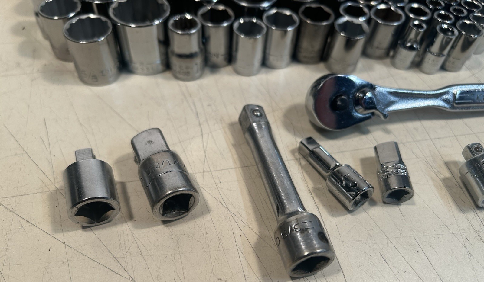 140 Pc. Craftsman Assorted Socket Lot All Marked Made In USA Metric & SAE