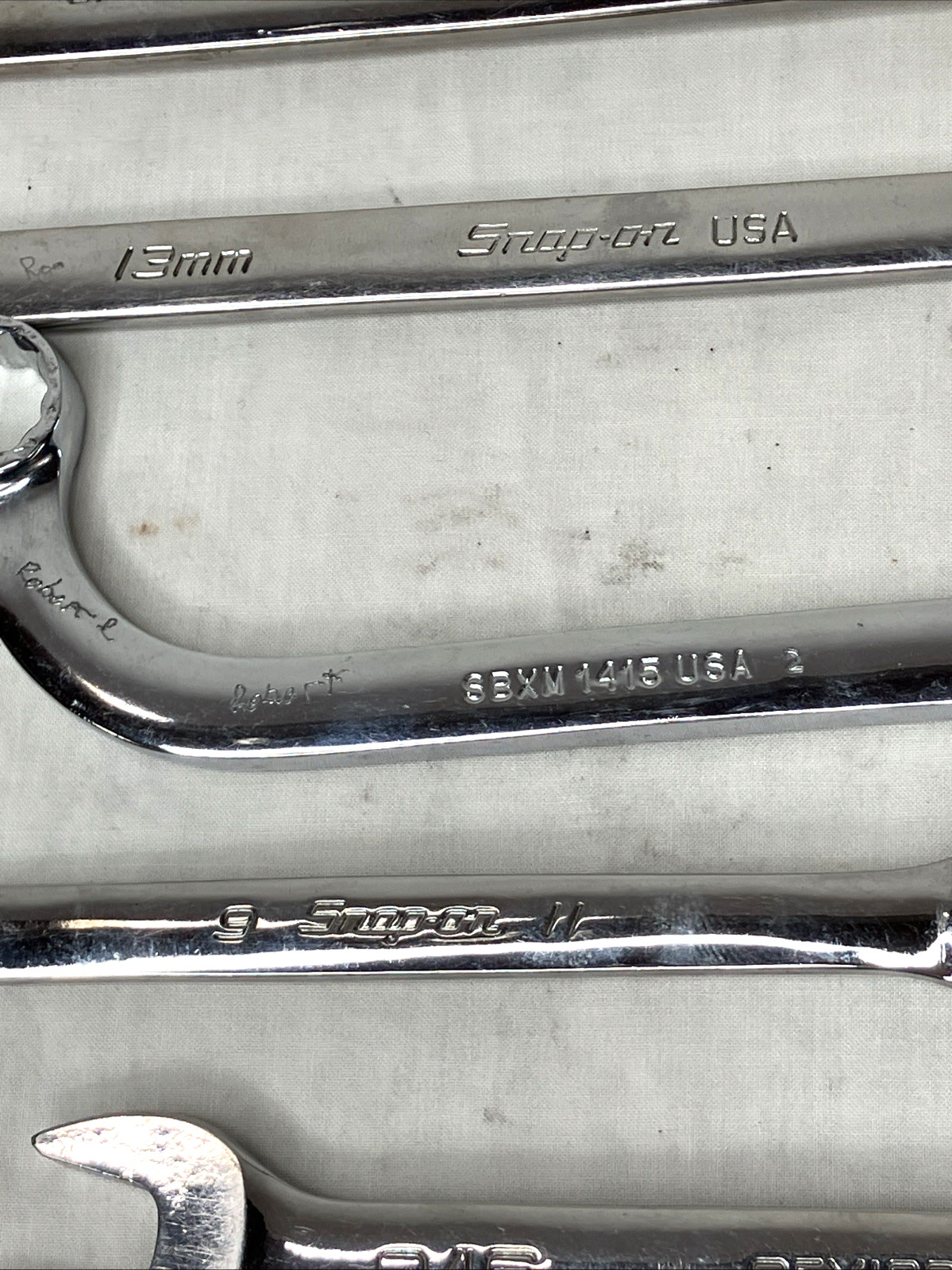 Snap-On Wrench Lot SAE & Metric 1/2 9/16 9/16 11mm 13mm + Matco 15mm