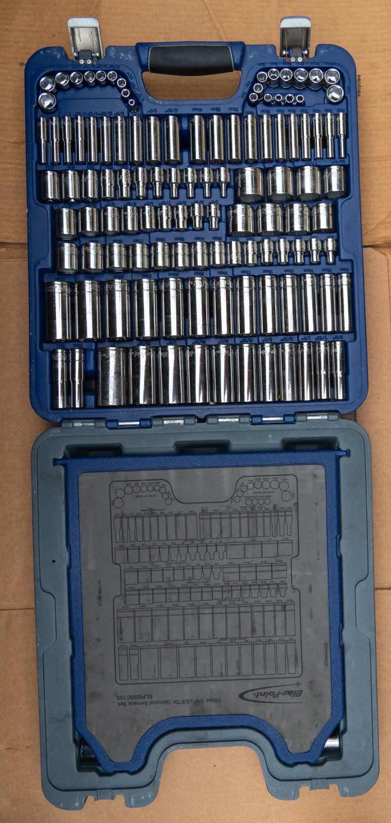 Blue-Point BLPGSSC155 – Combination Drive SAE/ Metric 155 pc General Service Set