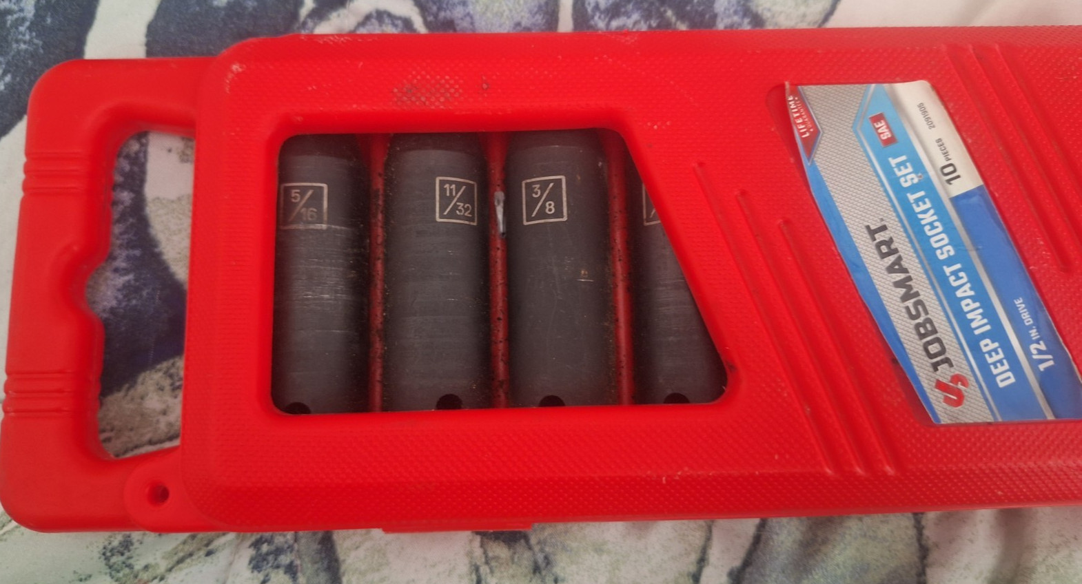 JobSmart 1/2 in. Drive SAE Deep Impact Socket Set, 10 pc.