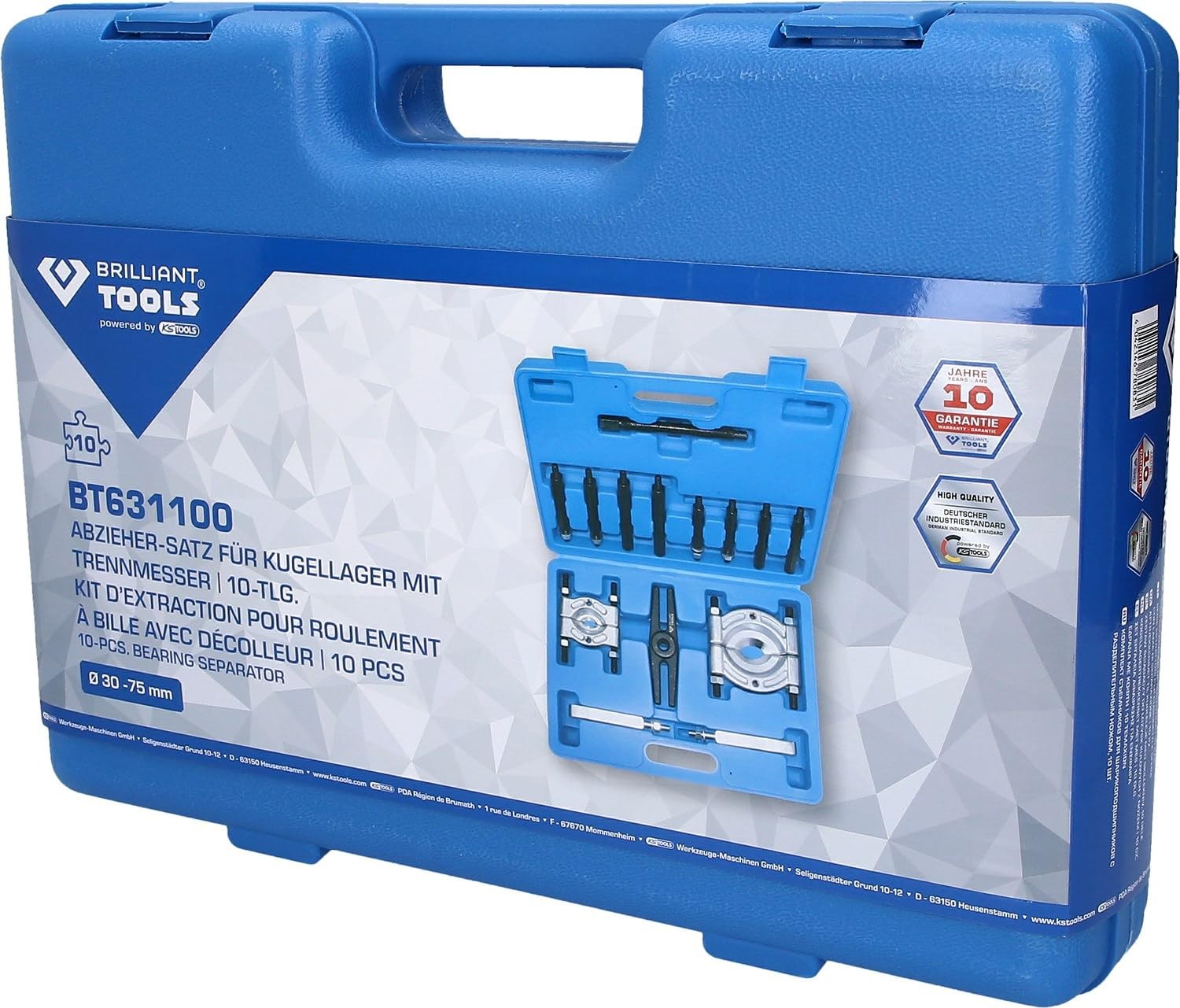 BT631100 Puller Set for Ball Bearing with Separator 10pcs Powered by KS TO…