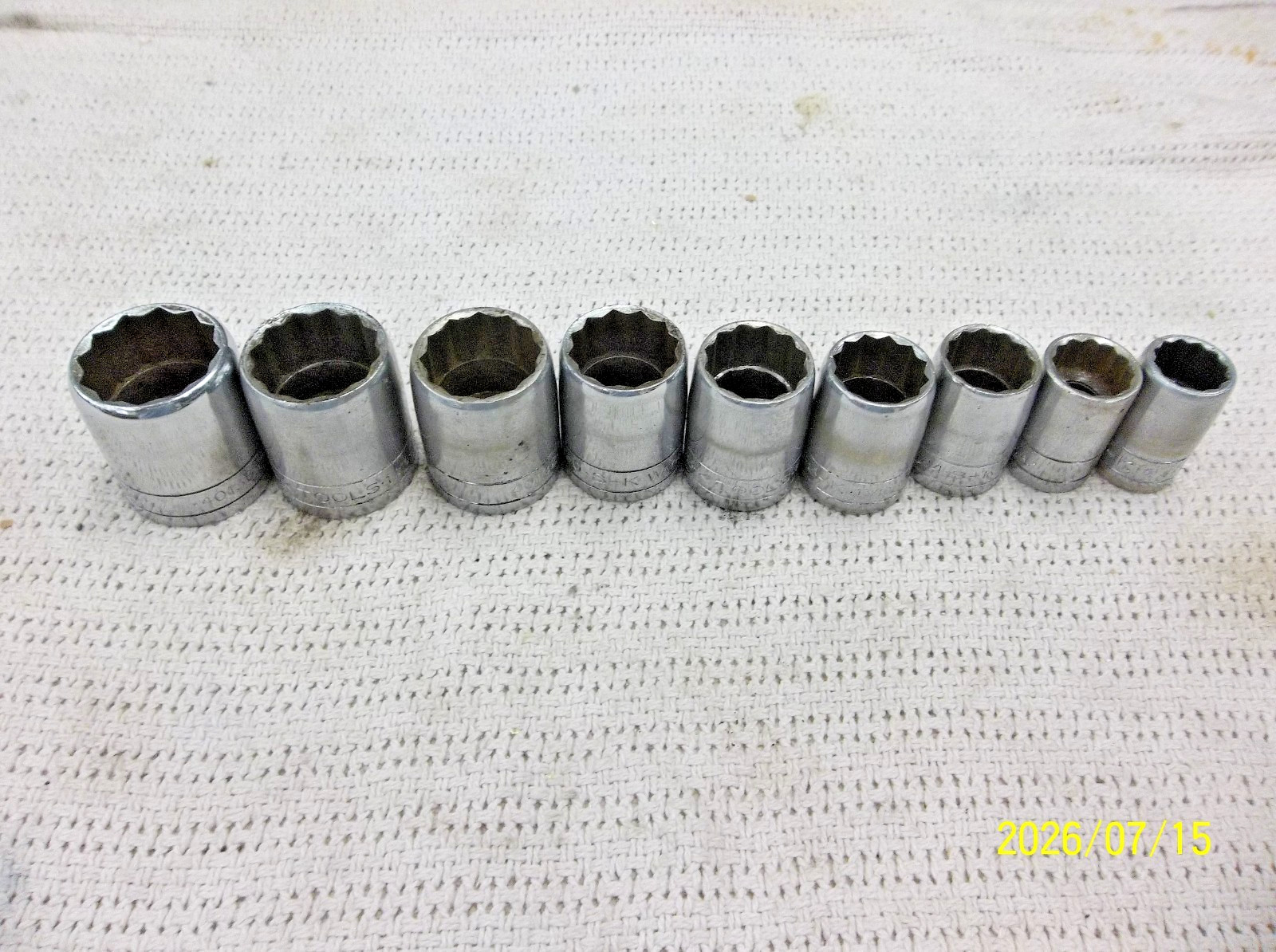 SK Tools 9pc SAE 1/2″ drive 12pt socket set 5/8 – 1 1/8 USA