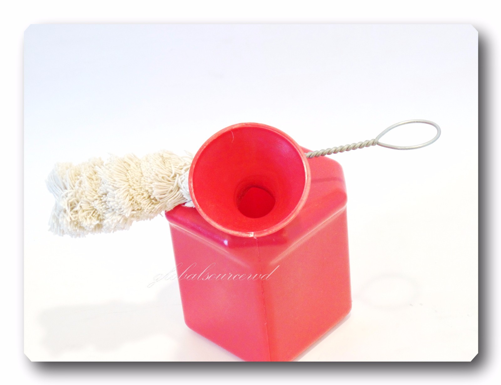 Angled Top Lube Bucket Bottle Side Mount Bracket with Lube Cotton Swab
