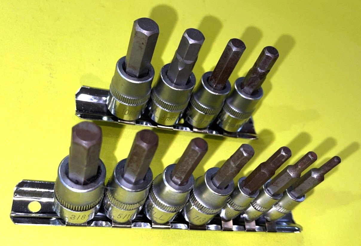 CORNWELL TOOLS 11 PIECE SAE. & METRIC MULTI DRIVE SHORT HEX SOCKET DRIVER SET