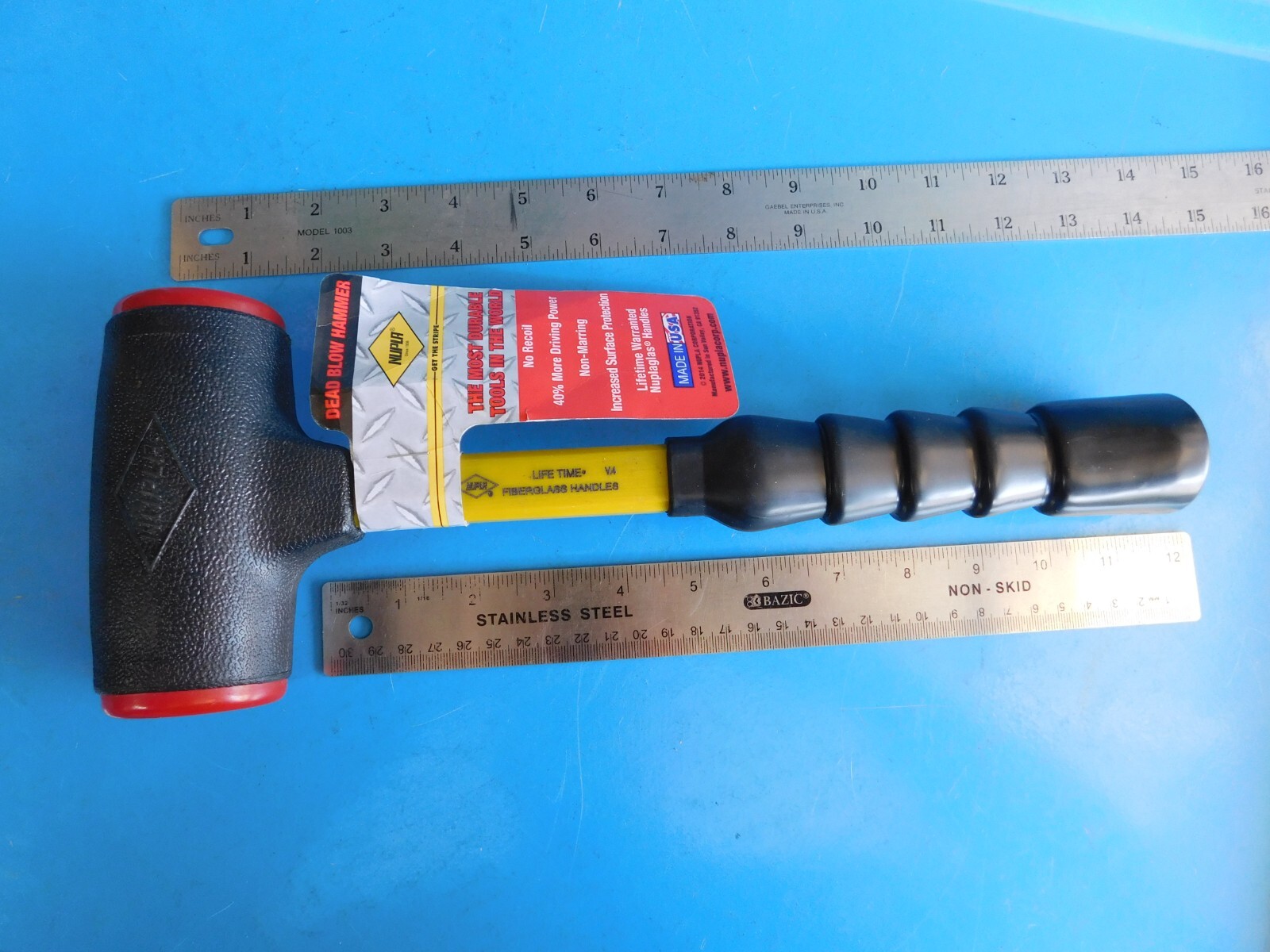 NEW,NUPLA » 2 LB.» SOFT TIP DEAD BLOW HAMMER,1-7/8 IN DIA TIP(APPROX.)