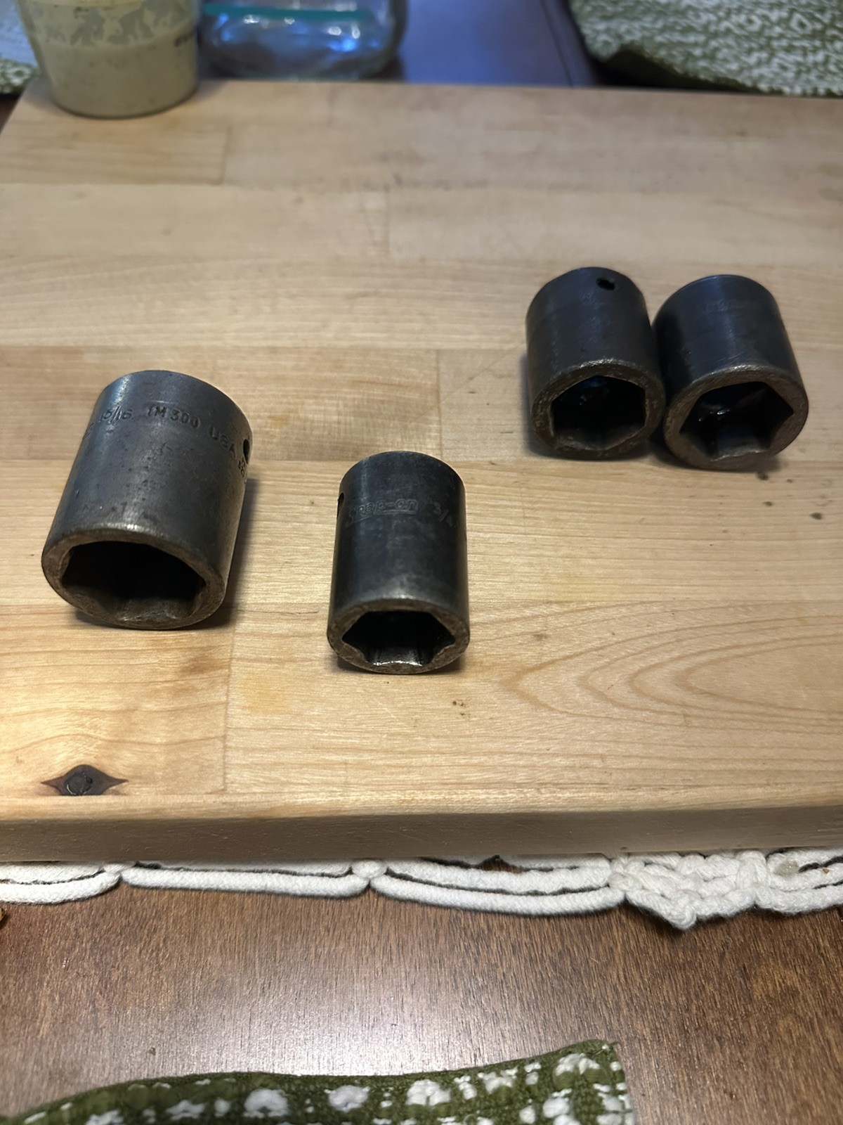 Snap On Vintage 1/2″ Drive impact sockets 15/16, 7/8, 13/16, 3/4