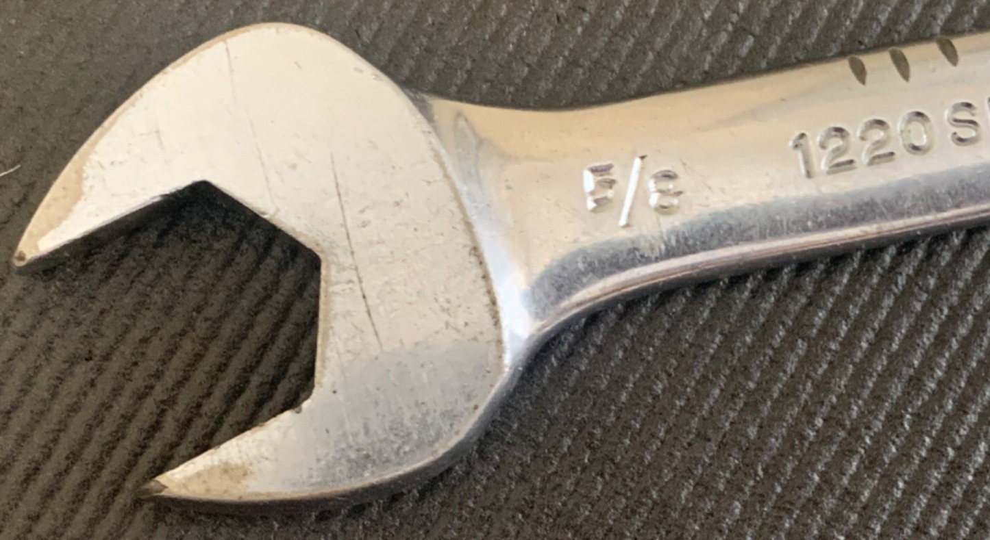 Vintage Herbrand 1220SH 5/8” 6-point Combo Wrench Van Chrome Made in USA