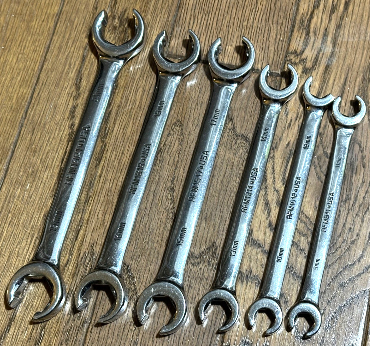 🇺🇸 Matco Tools Metric Flare Nut Line Hose Double Wrench Set Lot 6PT Offset USA