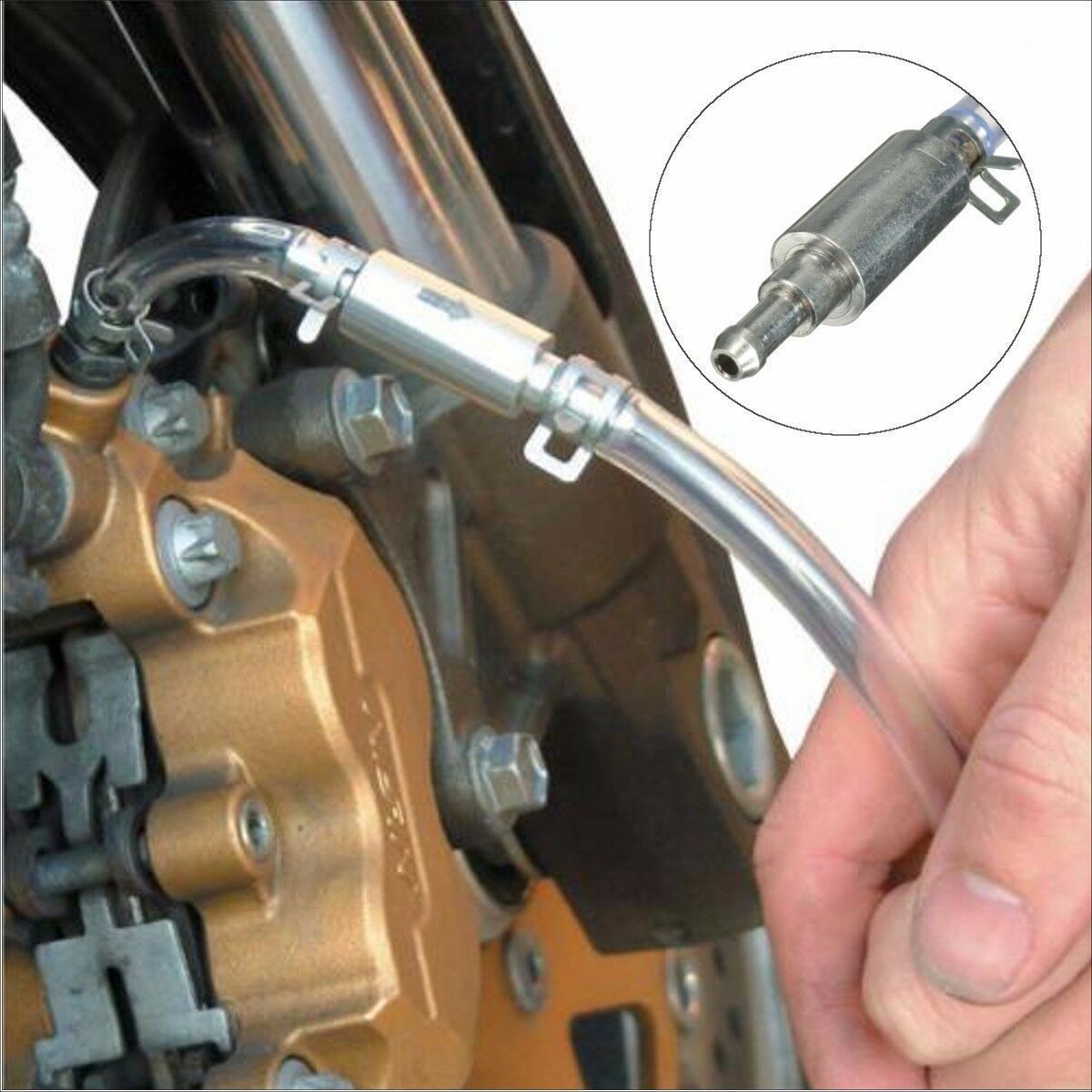 Brake Bleeder Hose One Way Valve Tube Bleeding Tool Kit for Motorcycle Clutch