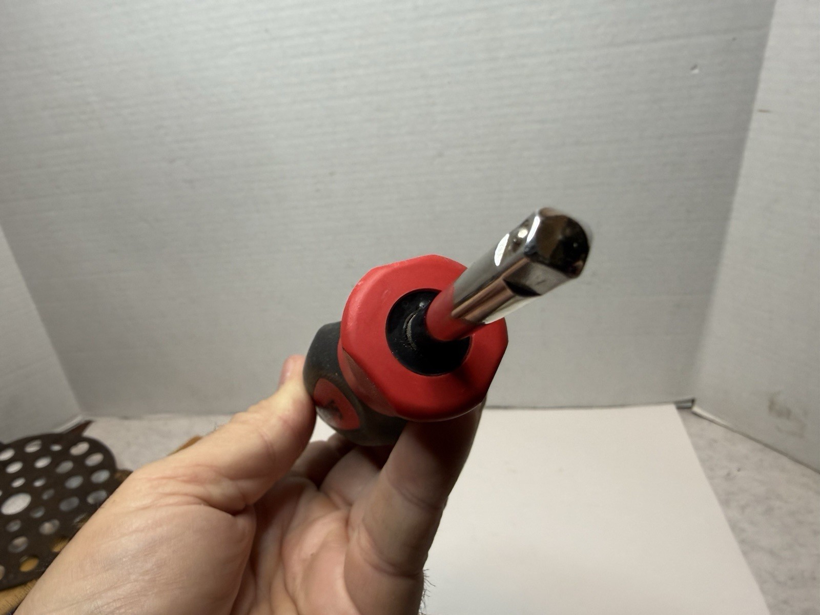 Snap On Tools 1/4″ Shank Driver SGT4B Soft Grip Red Black