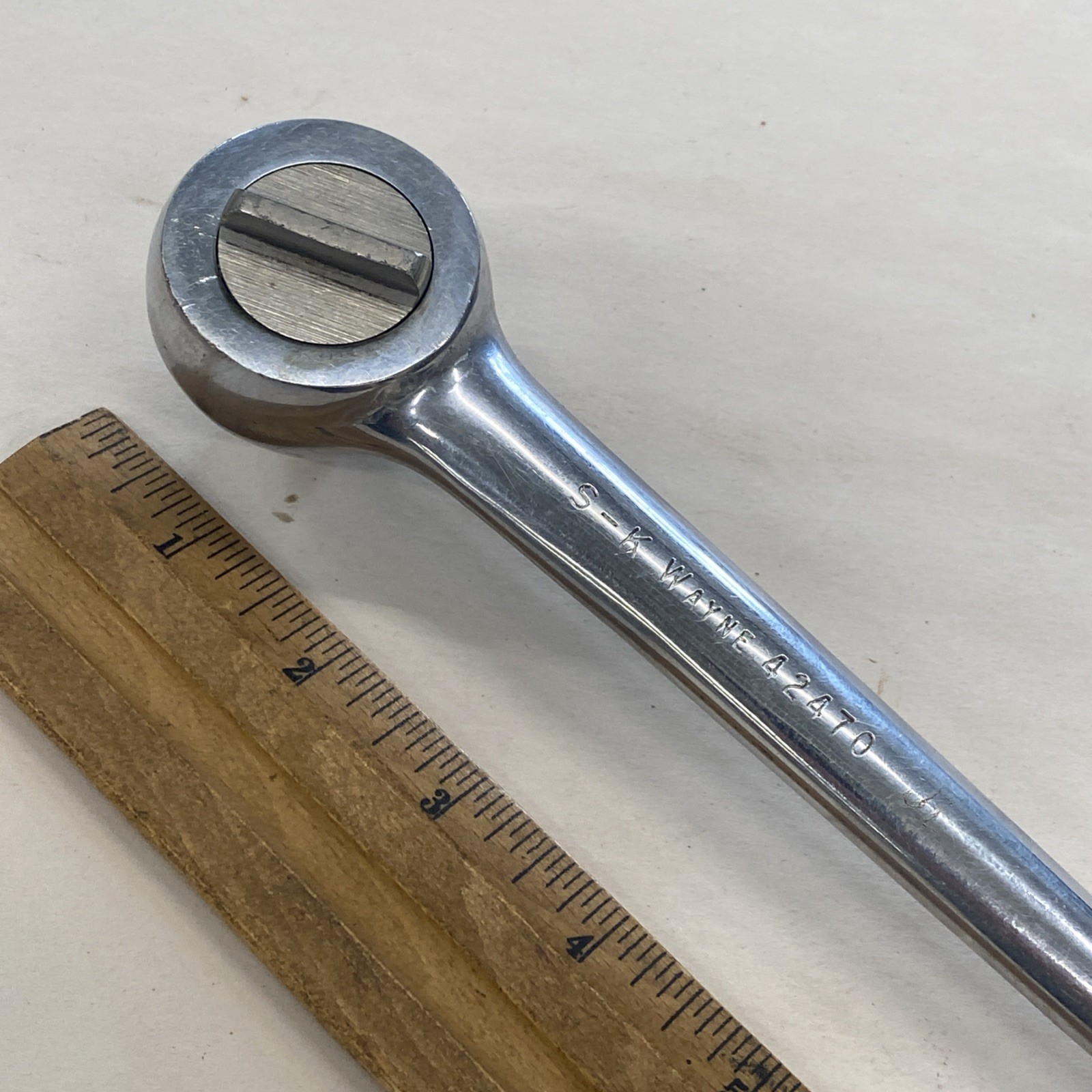 S-K SK USA 42470, 1/2″ Drive 10″ Ratchet, Knurled Handle, Inscribed READ, M0629
