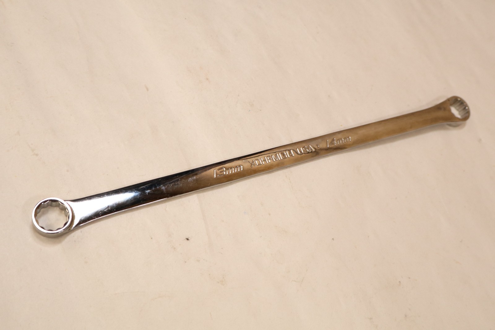 Snap-on XDHFM1314 13mm 14mm Double Box End Wrench USA Metric 12-Point