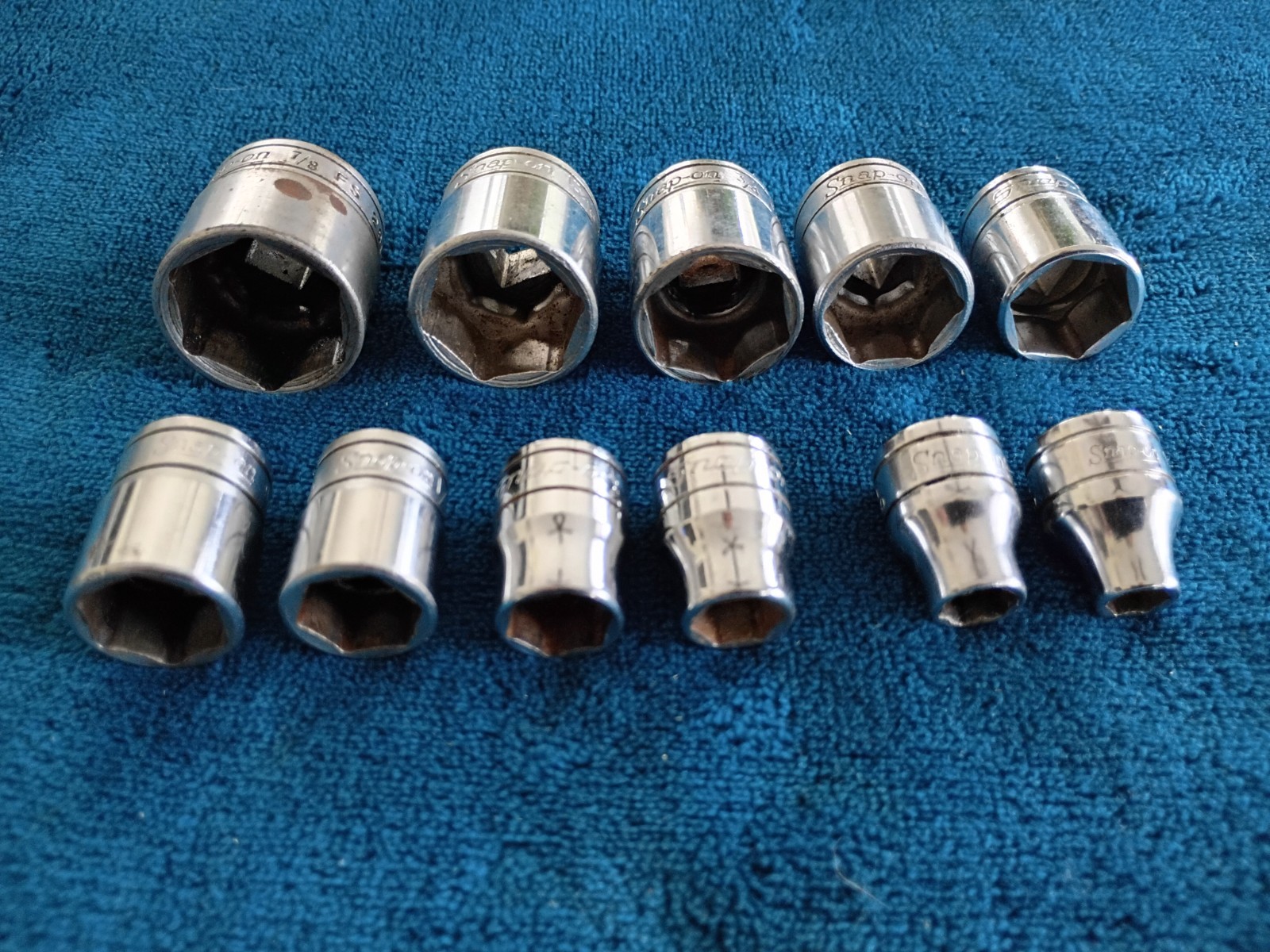 Snap-On USA [FS081-FS281] 11-Pc. 1/4″-7/8″ 3/8″-Drive 6-Point Shallow Socket Set