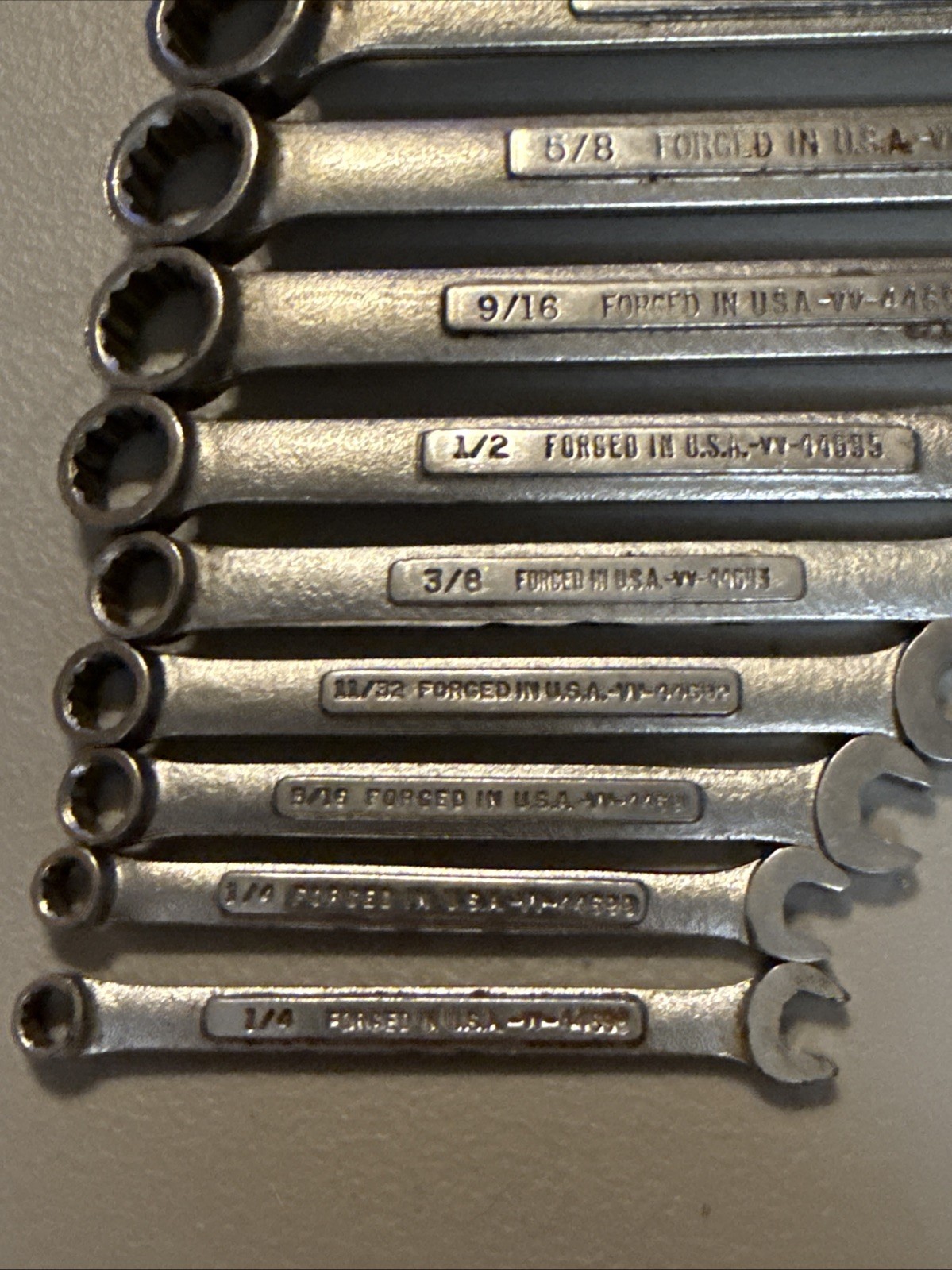 VTG Craftsman USA 21 PC Combination Wrench Set 12Pt Metric SAE VV Series