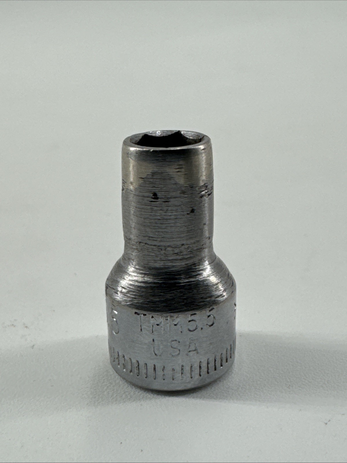 Snap On Tools 1/4″ Drive 5.5MM 6PT Shallow Chrome Socket TMM5.5 USA