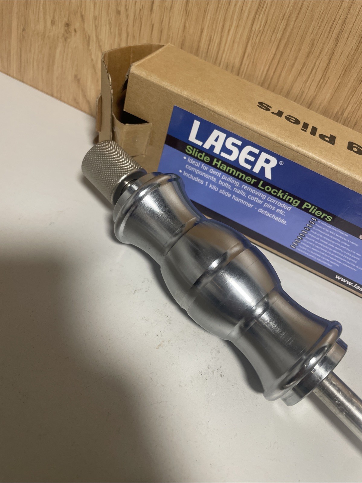 Laser 7005 Slide Hammer Locking Pliers Silver 05018341070052