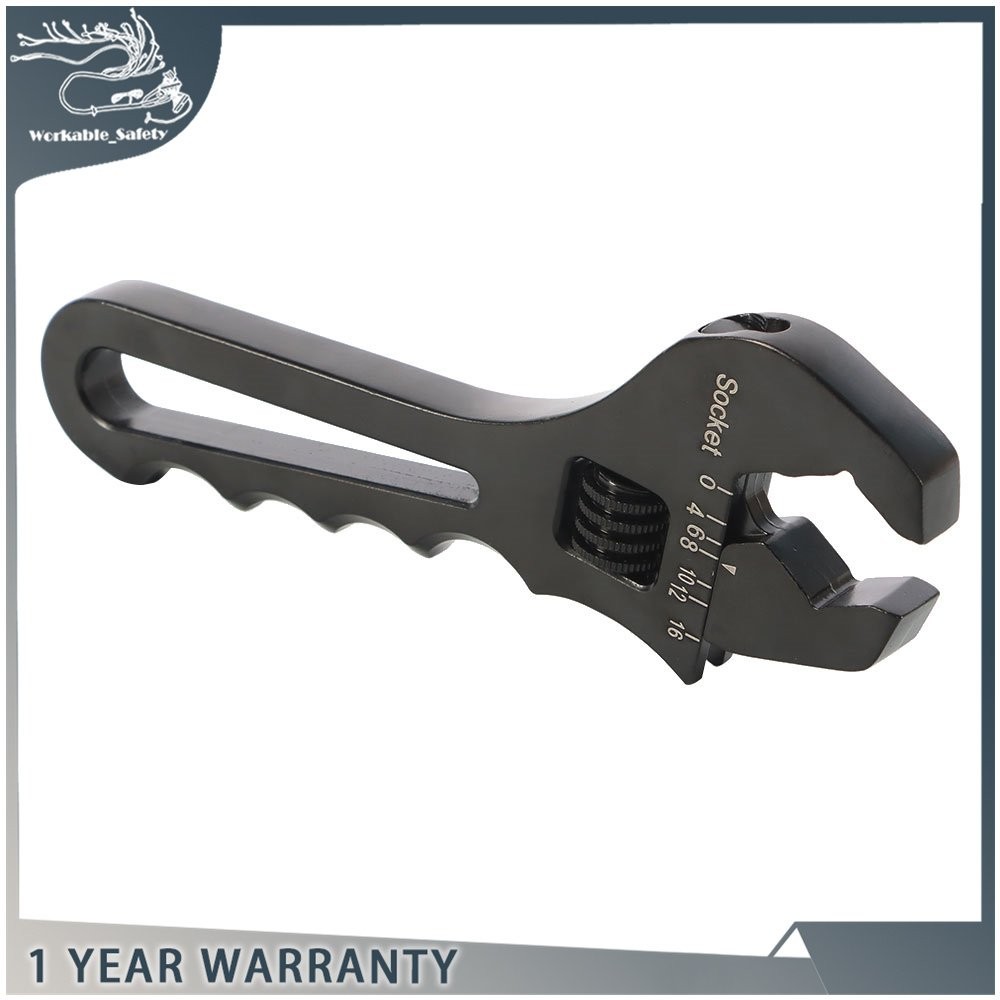 3AN-16AN Black Adjustable Wrench Aluminum Tool Spanner for Hose End Fitting