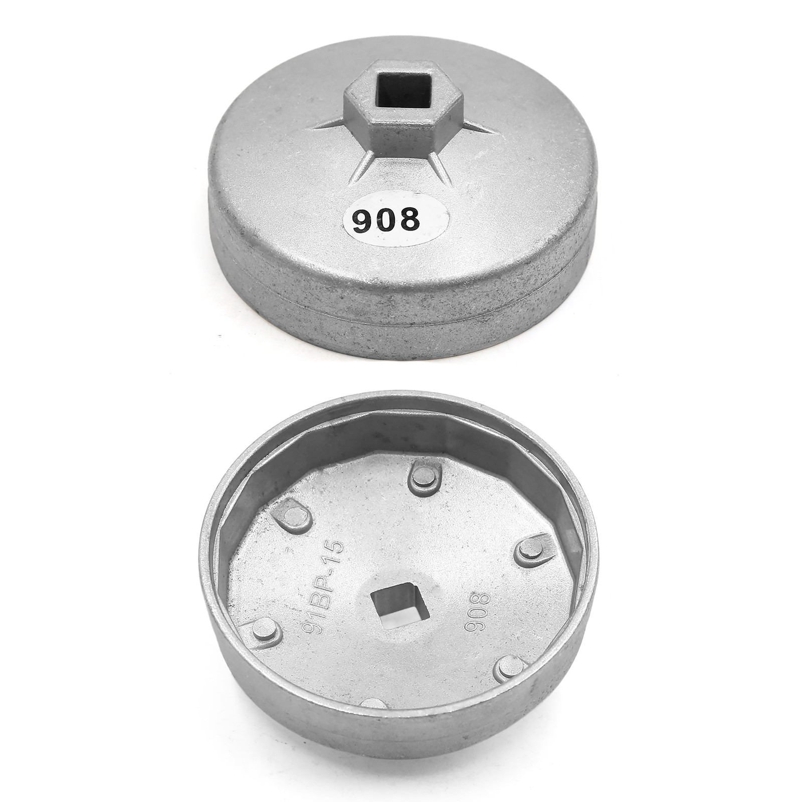 1x 91mm 15 Flutes Metal Oil Filter Cap Wrench Socket Remover Tool for Auto Car